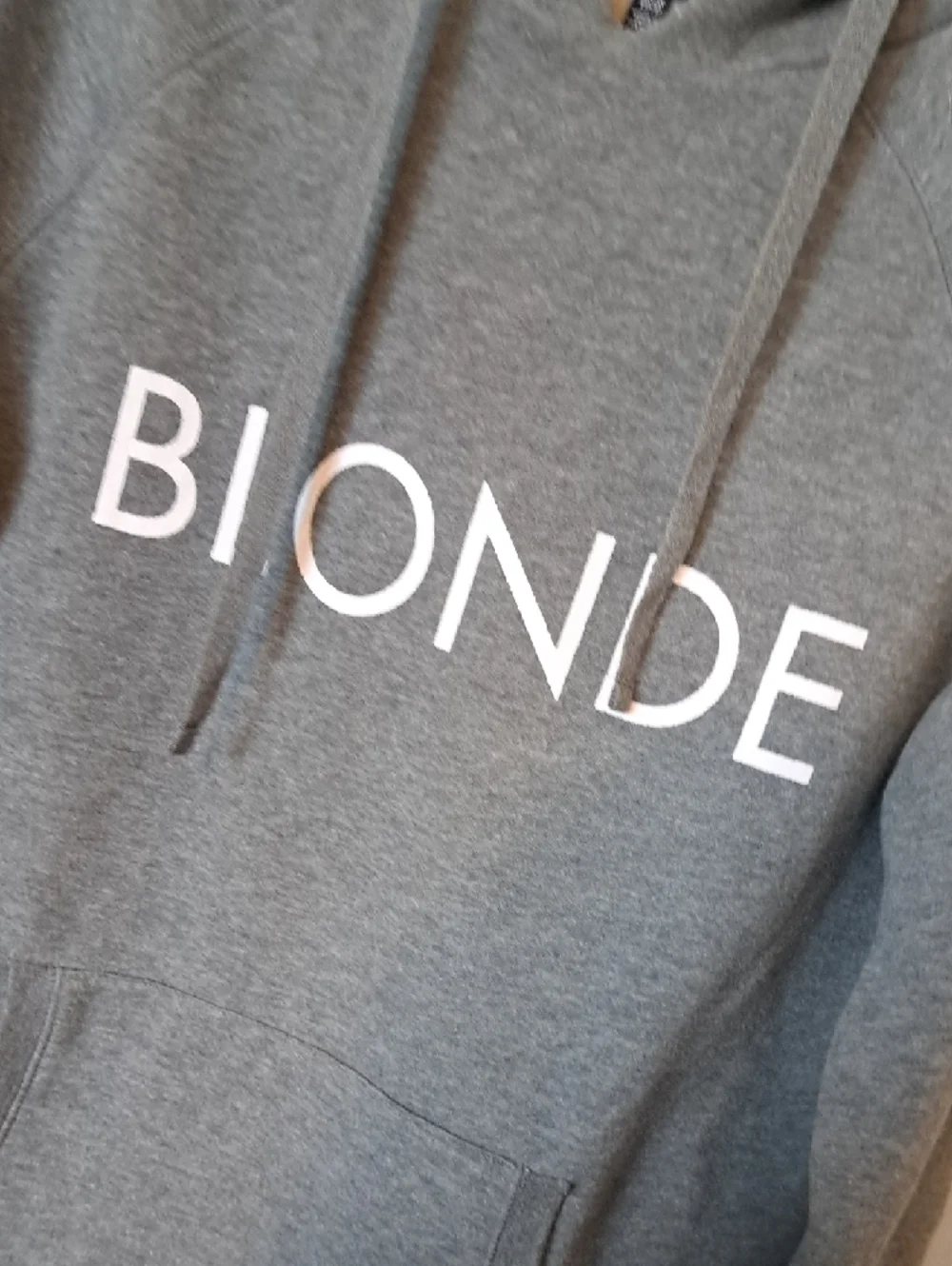 Brunette The Label "BLONDE" Gray Hooded Sweatshirt Dress - Picture 4 of 6